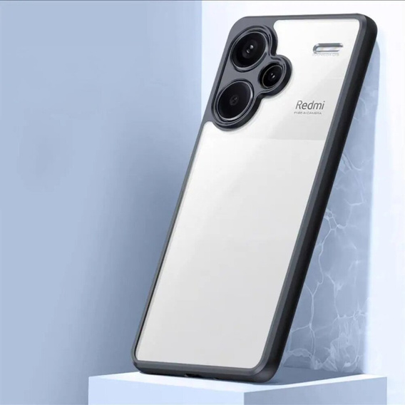 Чохол для Xiaomi Redmi Note 13 Pro+, Fusion Hybrid, із захистом камери, прозорий / чорний