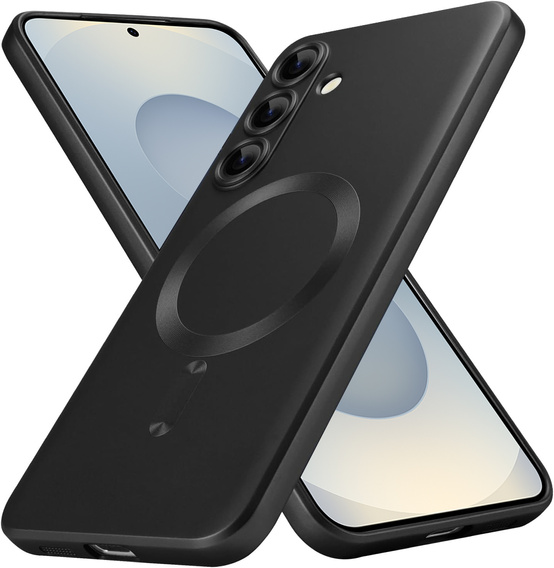 Чехол для Samsung Galaxy S25, ColorMag, для MagSafe, чёрный + закаленное стекло 9H