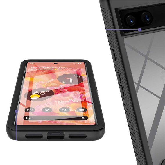 Чехол для Google Pixel 7, Shockproof, с пленкой, чёрный