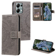 Откидной чехол для Xiaomi Redmi Note 13 Pro 4G / Xiaomi Redmi Note 14S / Xiaomi Poco M6 Pro 4G, Mandala, серый