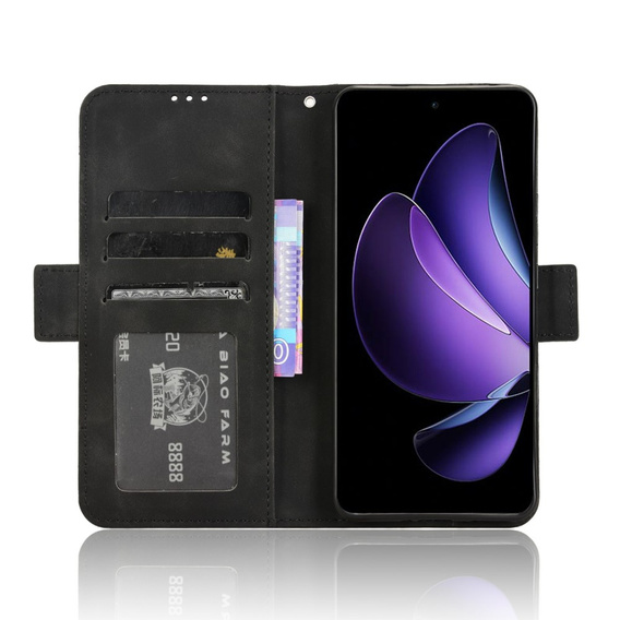 Откидной чехол для Oppo Reno 13F / Oppo Reno 13FS, Card Slot, чёрный