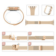 Металический браслет с чехлом для часов Apple Watch 4/5/6/SE 44mm, Rose Gold