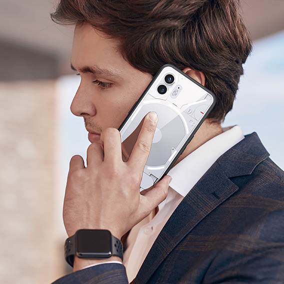 Чoхол до Nothing Phone 2, Fusion Hybrid, прозорий / чорний