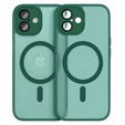 Чохол для iPhone 16 Plus, для MagSafe, ERBORD Matt Case, зелена + захисне скло