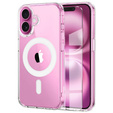 Магнитный чехол MagSafe для iPhone 16, ERBORD CrystalMag, Clear + стекло для экрана