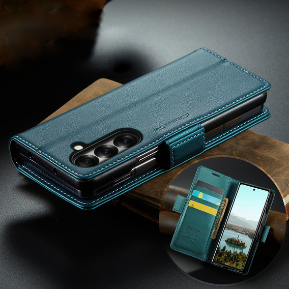 Чехол-флип CASEME Litchi Wallet для Samsung Galaxy Z Fold7 5G