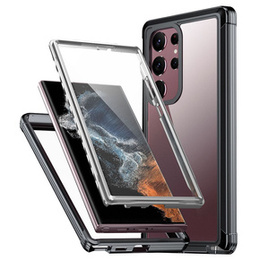 Чoхол Shockproof до Samsung Galaxy S22 Ultra, із захисним екраном, чорний