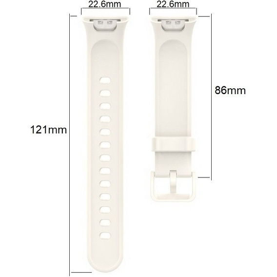 Силиконовый ремешок для Xiaomi Mi Band 7 Pro, White