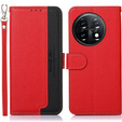 Чохол-книжка для OnePlus 11 5G, KHAZNEH RFID, Dual Color, червоний