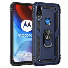 Бронированный Чехол до Motorola Moto E7 Power / E7i Power, Nox Case Ring, темно-синий