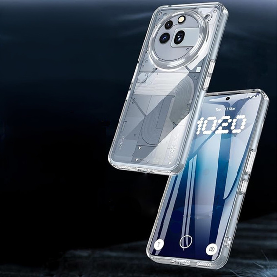 Чехол до Nothing Phone 3a Pro, Fusion Hybrid, прозрачный