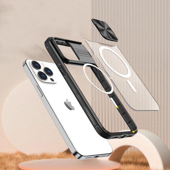 Чoхол до iPhone 15 Pro, Slide Camera Magsafe, чорний
