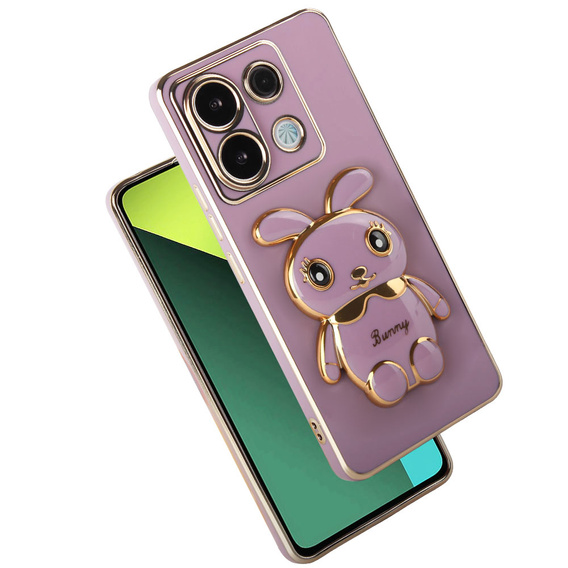 Чохол для Xiaomi Redmi Note 13 Pro 5G, Rabbit, фіолетовий + загартоване скло 9H