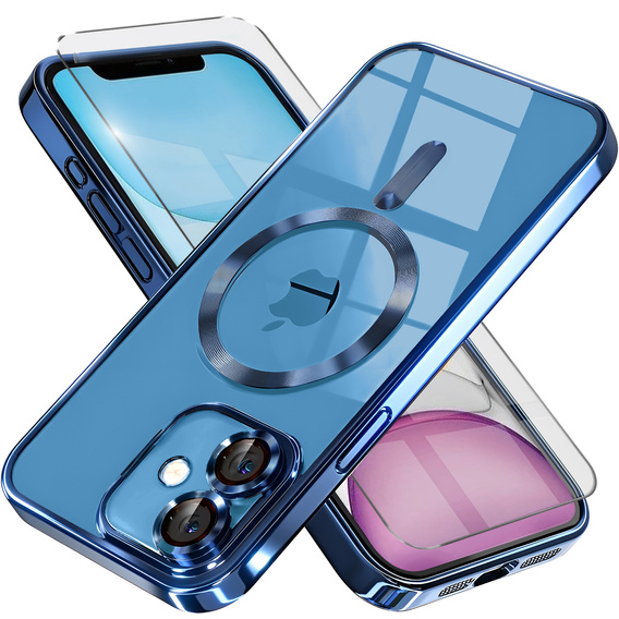 Чохол для iPhone 11, Electro MagSafe, м'яти + Скло на екран