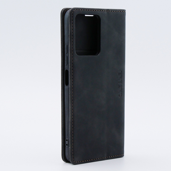 Чохол для Xiaomi Redmi Note 12 4G, ERBORD Vintage, гаманець з клапаном, чорний