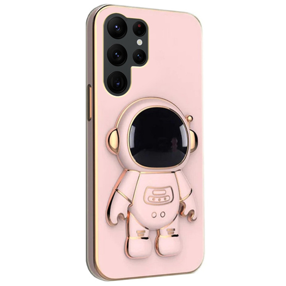 Чехол до Samsung Galaxy S23 Ultra, Astronaut, розовый