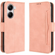 Откидной чехол для Xiaomi Poco X7 Pro 5G, Card Slot, розовый