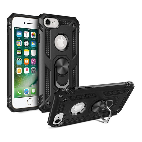 Броньований Чoхол до iPhone 6/6S/7/8/SE 2020/SE 2022, Nox Case Ring, чорний