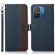 Чохол-книжка для Xiaomi Redmi 12C, KHAZNEH RFID, синій / коричневий