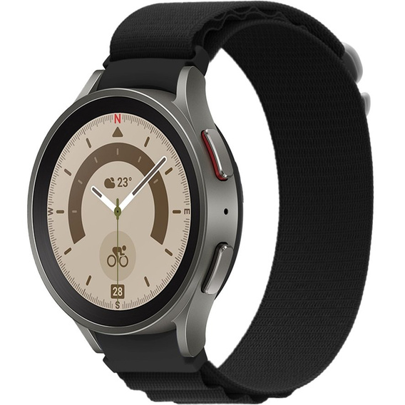 Нейлоновый ремешок до Samsung Galaxy Watch 4 5 40/42/44/46/45MM Pro, Black
