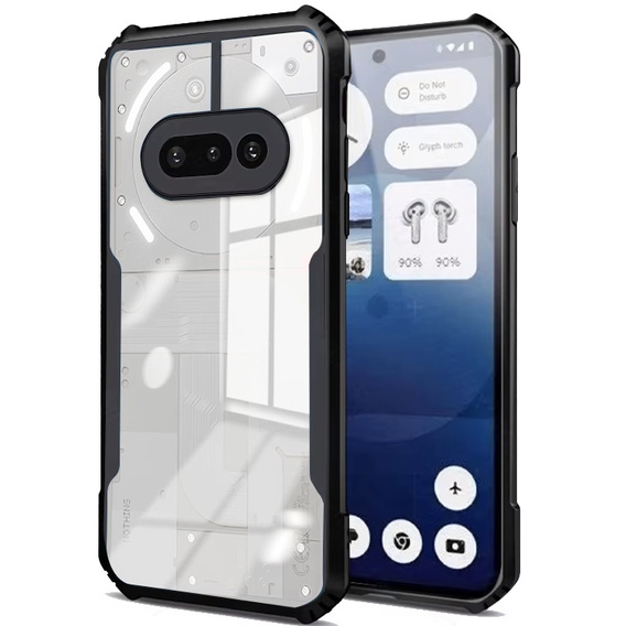 Чехол до Nothing Phone 3A, AntiDrop Hybrid, чёрный
