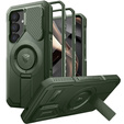 Броньований чохол для Samsung Galaxy S25+ Plus, Dexnor CamProtect MagSafe, зелений (Дві рамки)