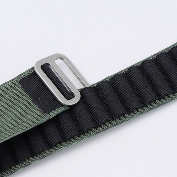 Нейлоновый ремешок для Apple Watch 1/2/3/4/5/6/7/8/SE/ULTRA 42/44/45/49 мм, зелёная / чёрный