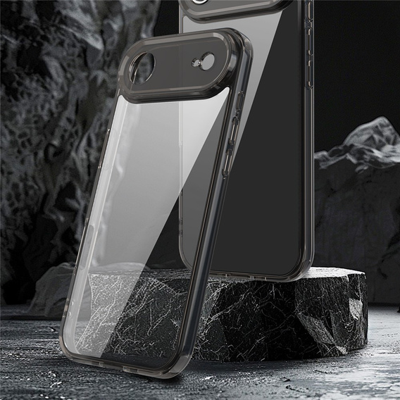 Силиконовый чехол для iPhone Air, с жесткой задней стенкой, дымчато-черный