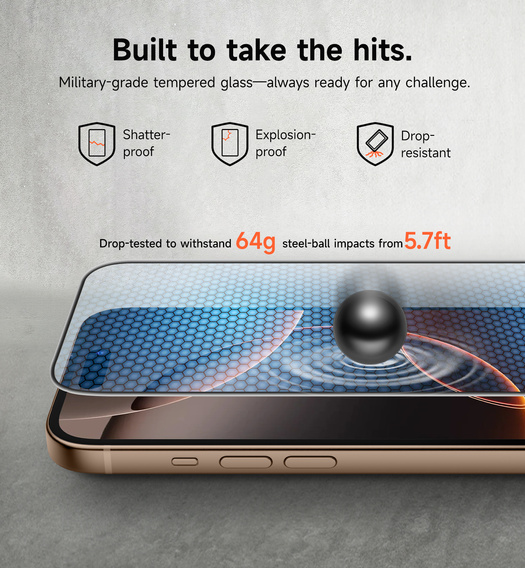 2x Захисне скло SURITCH для iPhone 16 Pro Max