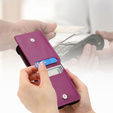 Чехол для Samsung Galaxy Z Flip7 FE / Z Flip6, Card Slot Ring Case, фиолетовый