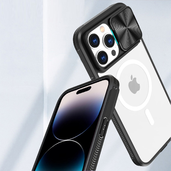 Чoхол до iPhone 14 Pro Max, Slide Camera Magsafe, чорний