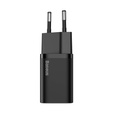 Мережевий зарядний пристрій Baseus Super Si PD 25 Вт USB-C + кабель USB-C, чорний