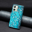 Откидной чехол для Motorola Moto G54 5G, Wallet, sakura, синий