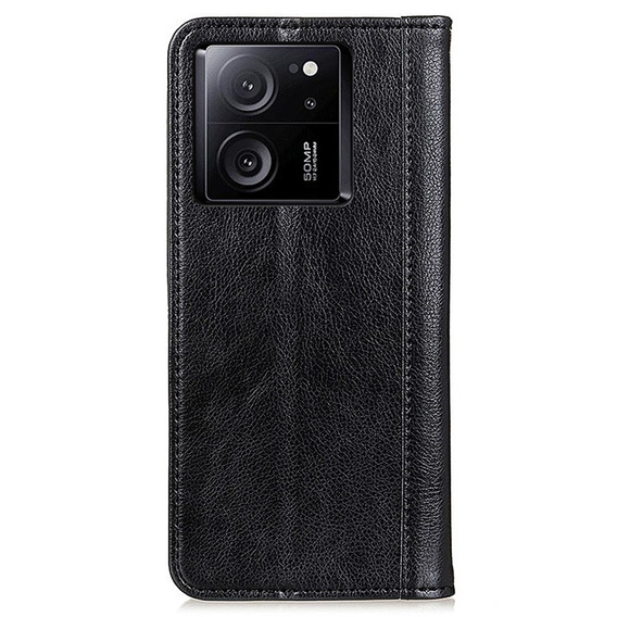 Чoхол до Xiaomi 13T / 13T Pro, Wallet Litchi Leather, чорний