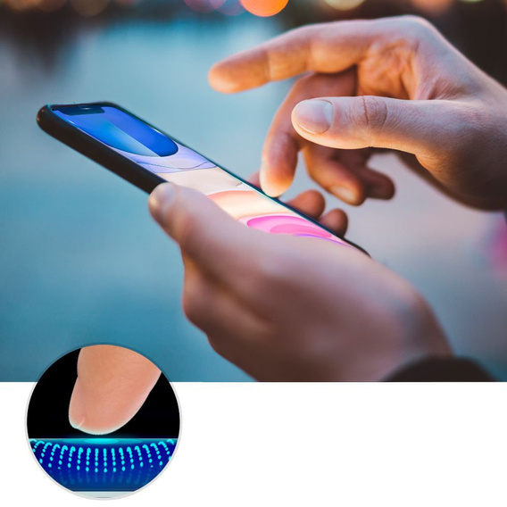 Закалённое стекло с рамкой для монтажа  SPIGEN Alm Glas FC iPhone 11 / iPhone XR