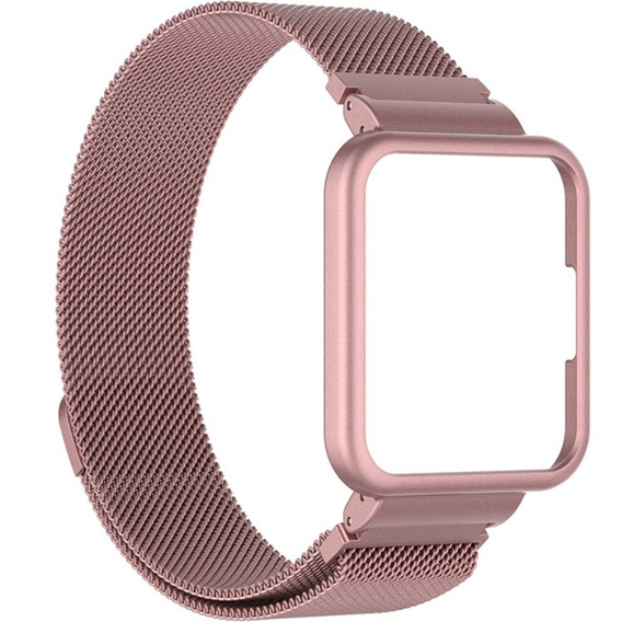 Металический браслет с чехлом для часов Xiaomi Redmi Watch 2 Lite, Rose Pink