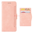 Футляр з клапаном для Xiaomi Redmi Note 13 Pro+, Card Slot, рожевий