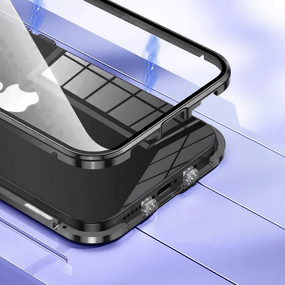 Чехол для iPhone 16E, Magnetic Dual Glass, чёрный