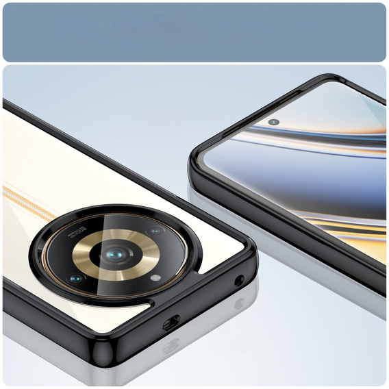Чехол до Realme 11 Pro 5G / 11 Pro+ 5G, Fusion Hybrid, прозрачный / черный