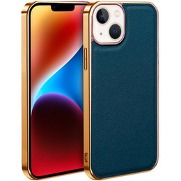 Чехол до iPhone 14 Plus, Cowhide Leather, зелёный