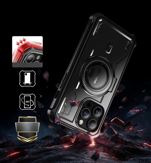 Броньований чохол для iPhone 14 Pro Max, Dexnor Full Body for MagSafe, чорний