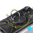 Чехол для iPhone 16, бронированный с подставкой и ручкой-планшетом, чёрный