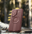 Бронированный чехол для Samsung Galaxy S25 Ultra, Dexnor CamProtect MagSafe, красный (Две рамки)