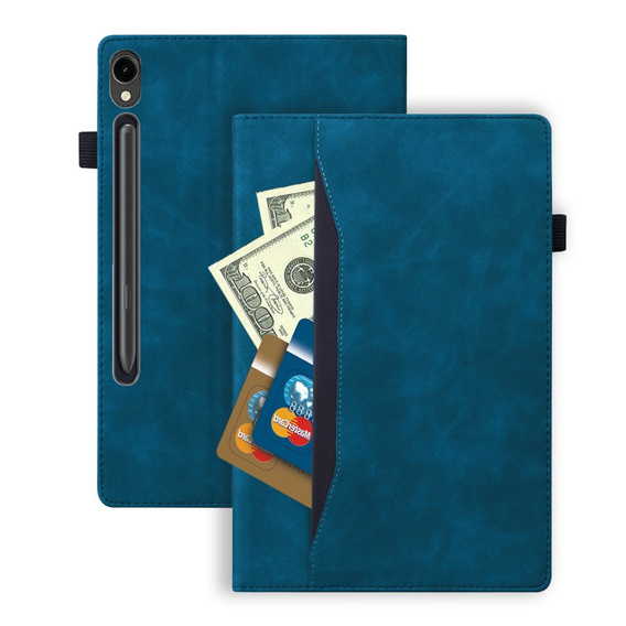 Чехол для Samsung Galaxy Tab S10 FE+ Plus, Classic, с местом для стилуса, синий