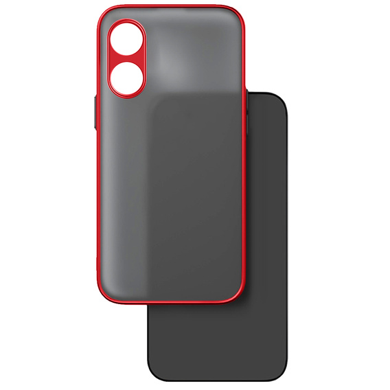 Тонкий чохол до Oppo A78 5G, Slim, прозорий / червоний