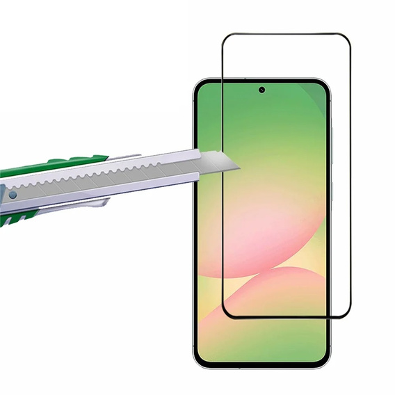 3D загартоване скло для Samsung Galaxy A56, чорна рамка