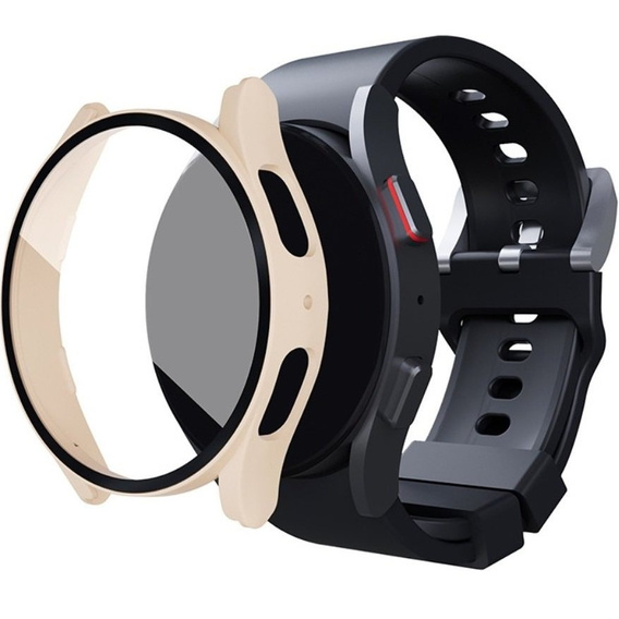 Силиконовый футляр со встроенным защитным стеклом до Galaxy Watch5 40mm, Pink