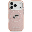 Чохол Karl Lagerfeld IML Glitter Karl & Choupette Heads Logo MagSafe для iPhone 17 Pro