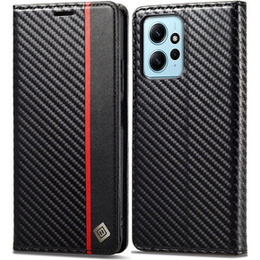 Откидной чехол для Xiaomi Redmi Note 12 4G, Carbon LC.IMEEKE, чёрный