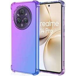 Чехол для Realme 14 Pro 5G, Gradient Dropproof, Фиолетовый / синий